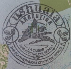 Ushuaia stamp in my passport