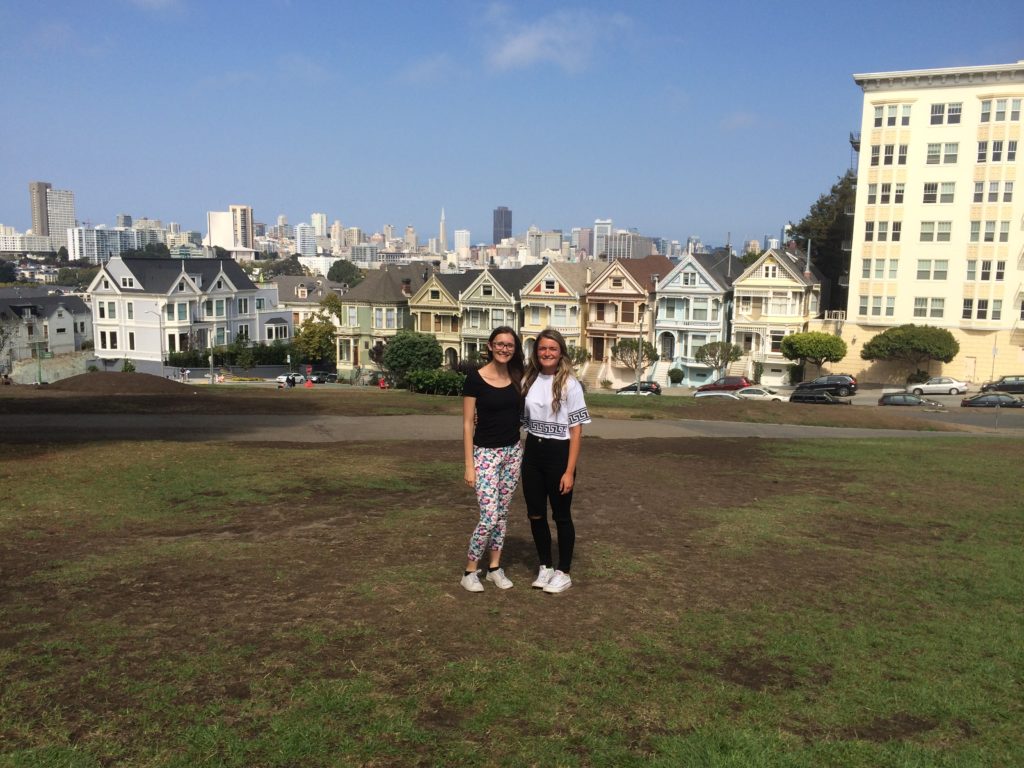 Painted Ladies with a great view of the city