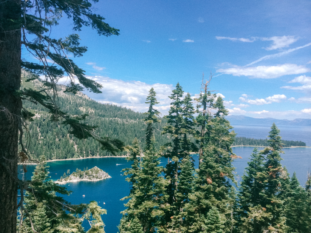 View over Lake Tahoe from Emerald Bay