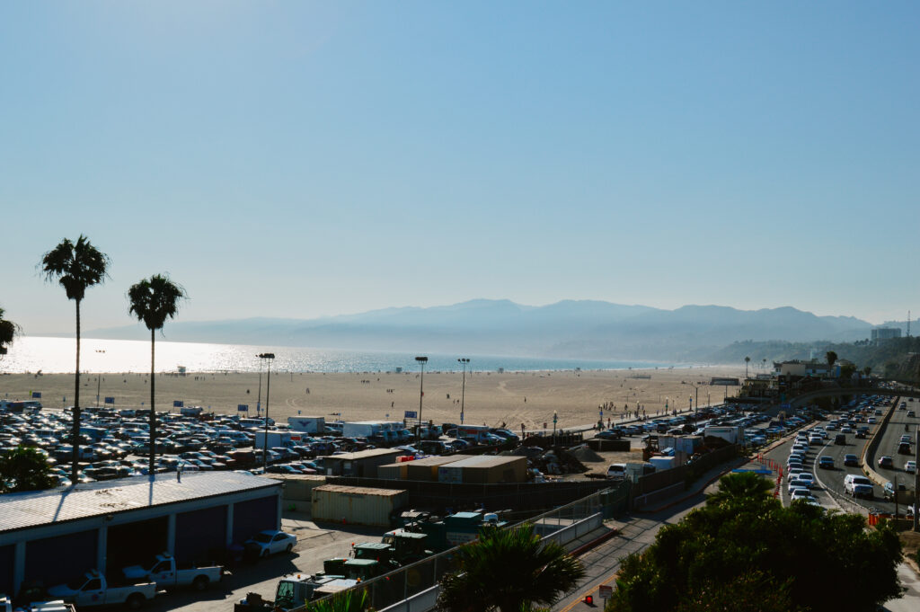 View over Santa Monica beach