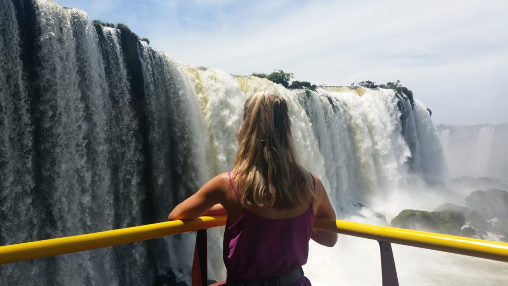 Admiring the Brazilian side of Iguazu Falls