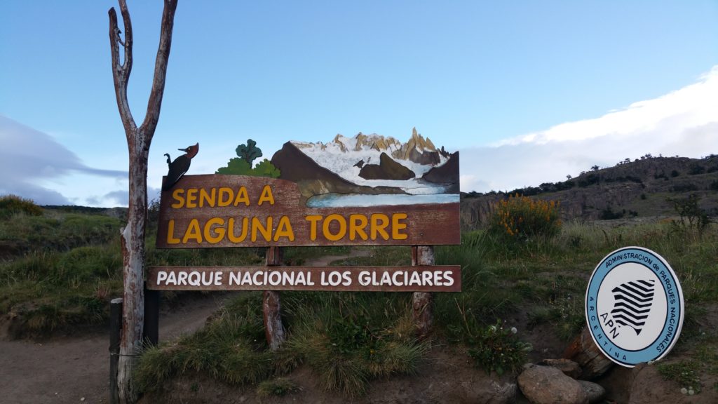 Signs at the start of the hikes - El Chalten